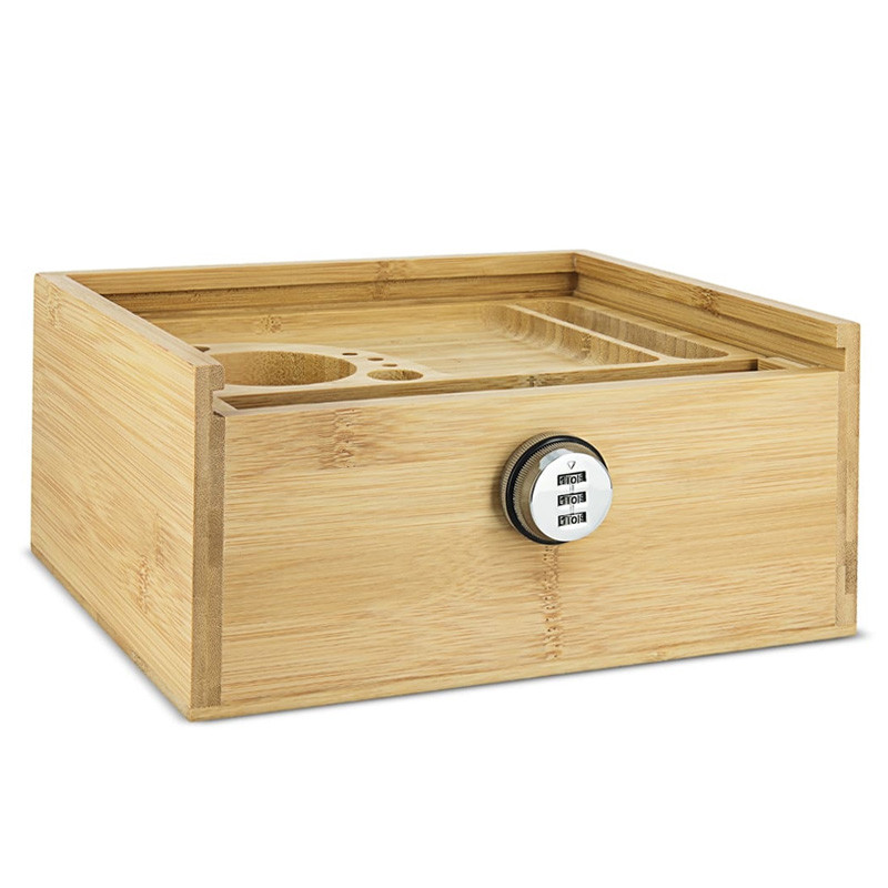 G-Rollz - Boite de rangement sécurisé en bambou - 25x20x11.5cm