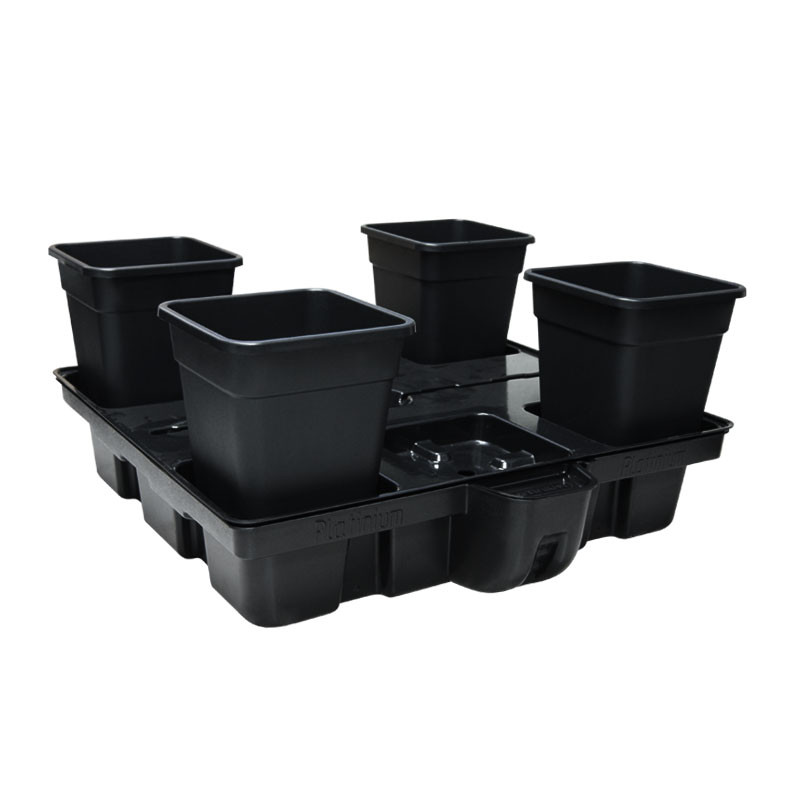 Platinium - HydroStar - 4 Big pots 18L - 100 x 100 x 38,5cm - Système hydroponique