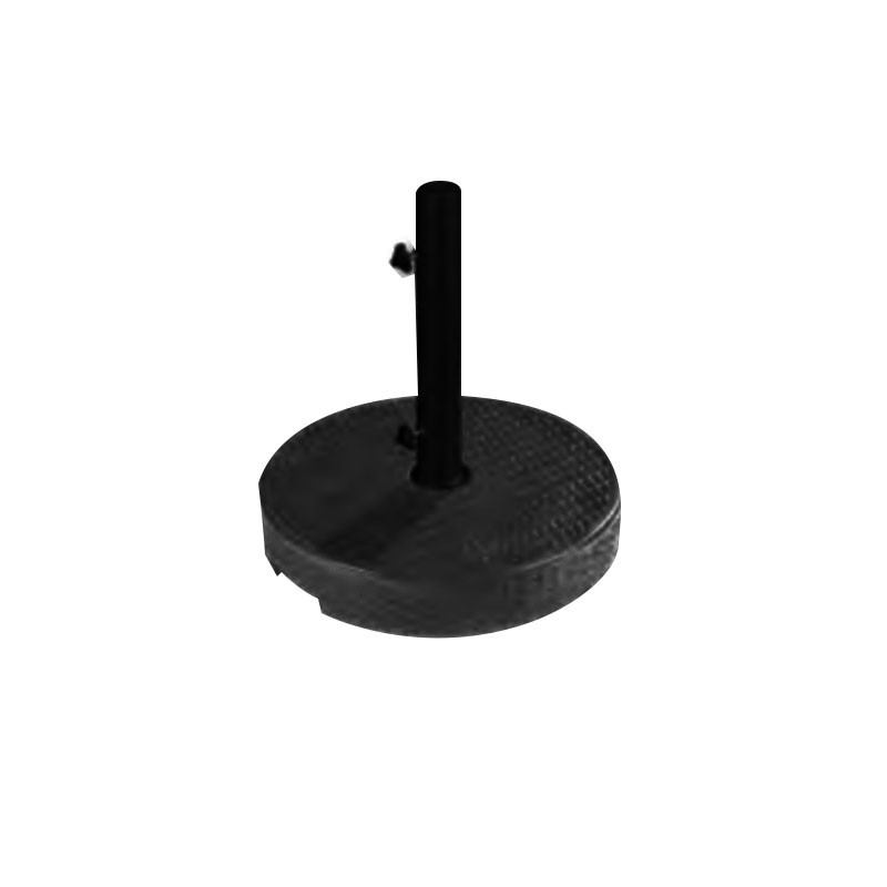 Hairie-Grandon - Pied de parasol rond rotin - Ton ardoise 35 Kg