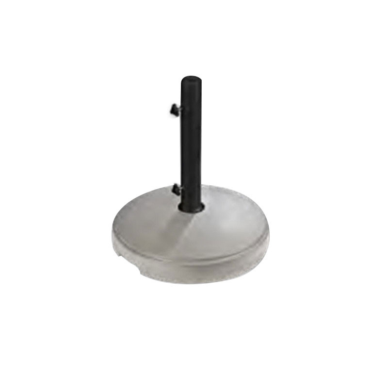Hairie-Grandon - Pied de parasol rond grainé ton zinc 35 Kg