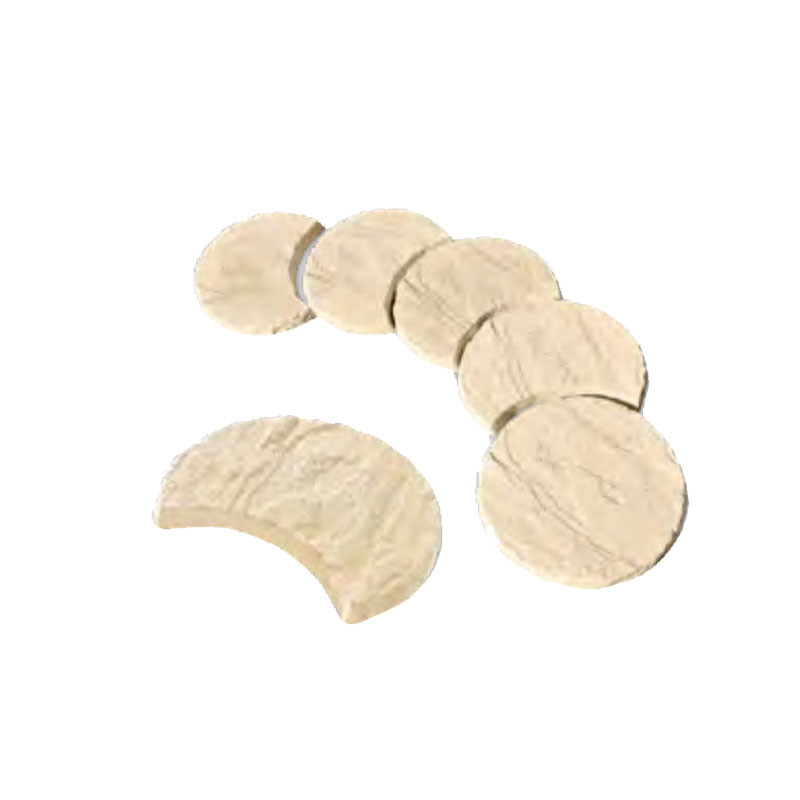 Hairie-Grandon - Gradini giapponesi in ardesia a mezza luna - tono pietra - set di 6