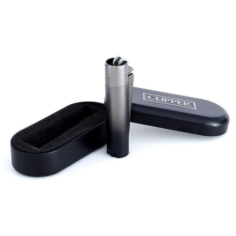 Navulbare metalen aansteker CP11RH - Black Verloop - Clipper