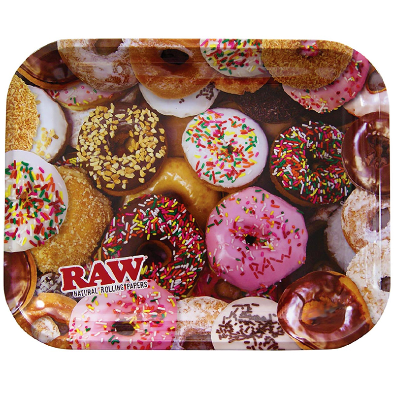 Raw - Plateau design métal L - Donut 27x33cm
