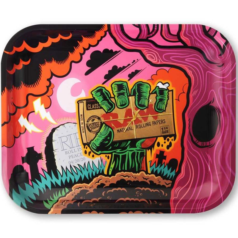 Raw - Plateau design métal L - Zombie 27x33cm