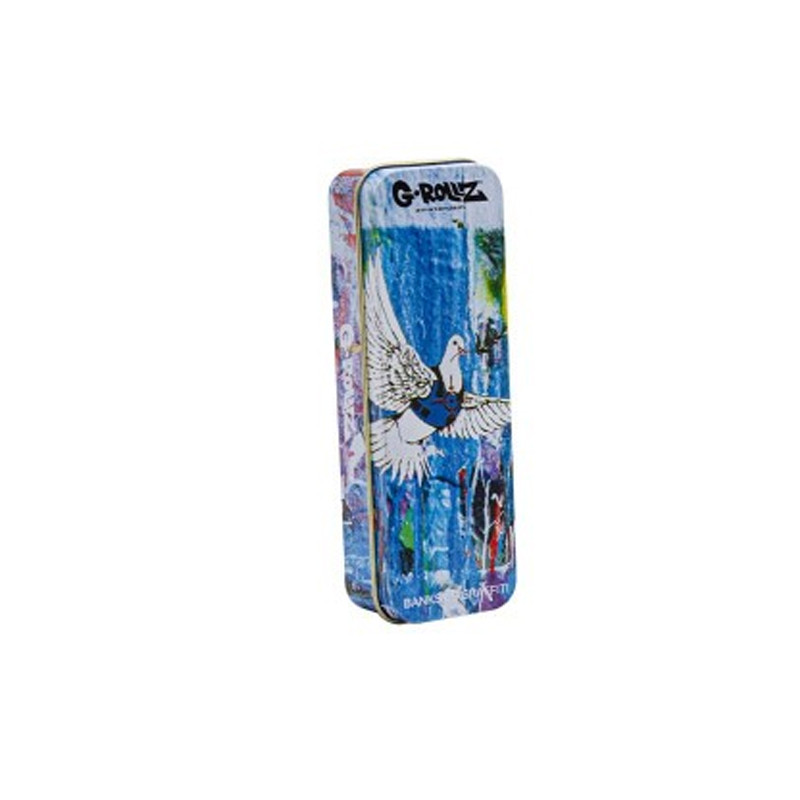 G-Rollz - Scatola di metallo - Banksy Graf - Colomba della pace - 12X4X2.5CM