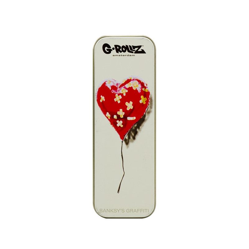 G-Rollz - Scatola di metallo - Banksy Graf - Benda a cuore - 12X4X2.5CM