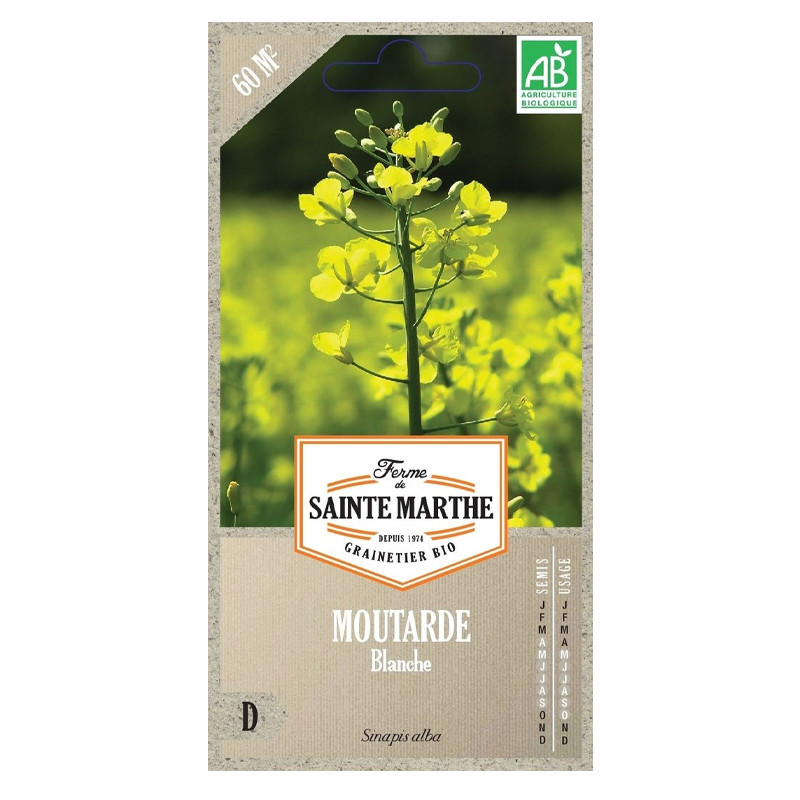 La ferme Sainte Marthe - Moutarde blanche annuelle - 150g pour 60m²