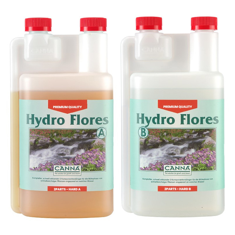 Canna - Hydro Flores A&B 2 x 1L - Engrais de floraison eau dure - Hydroponie