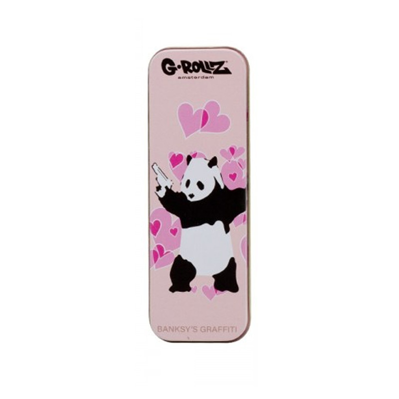 G-Rollz - Boite métal - Banksy's Graf - Panda gunnin - 12x4x2.5cm