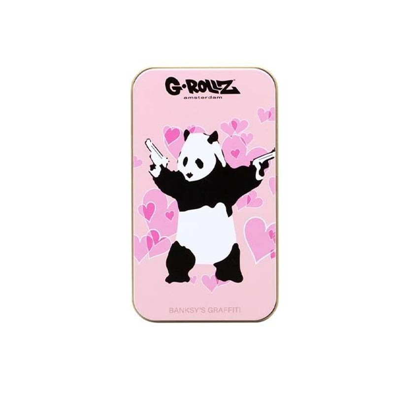 G-Rollz - Boite métal - Banksy's Graf - Panda Gunnin - 11.5x6.5x2.3cm