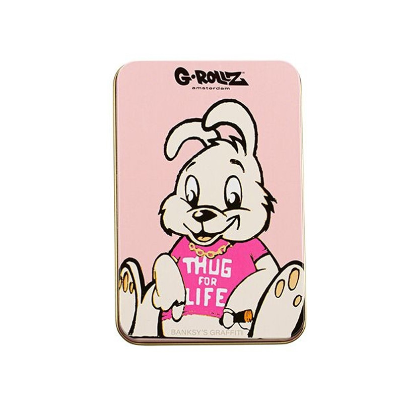 G-Rollz - Boite métal - Banksy's Graf - Large - Lapin - 13,5x8,5x3cm