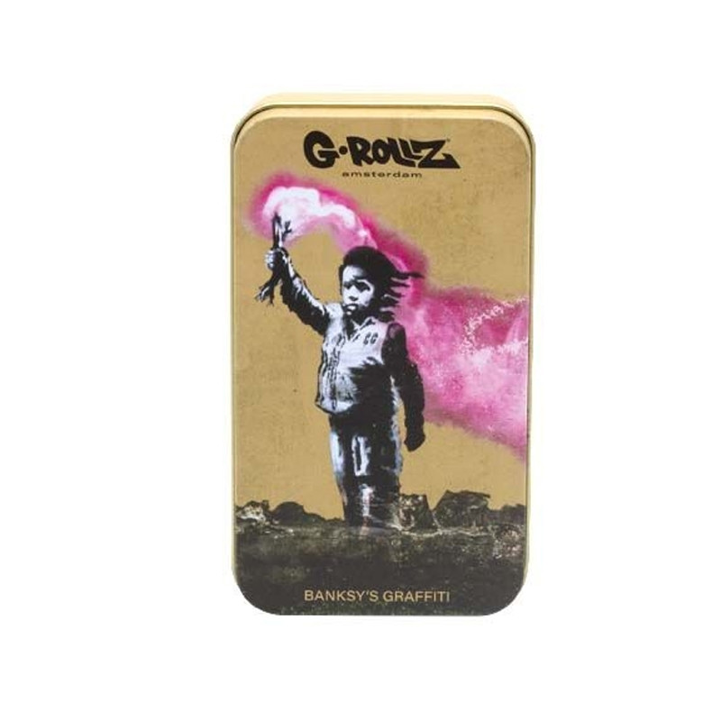 G-Rollz - Boite métal - Banksy's Graf - Torch boy - 11.5x6.5x2.3cm