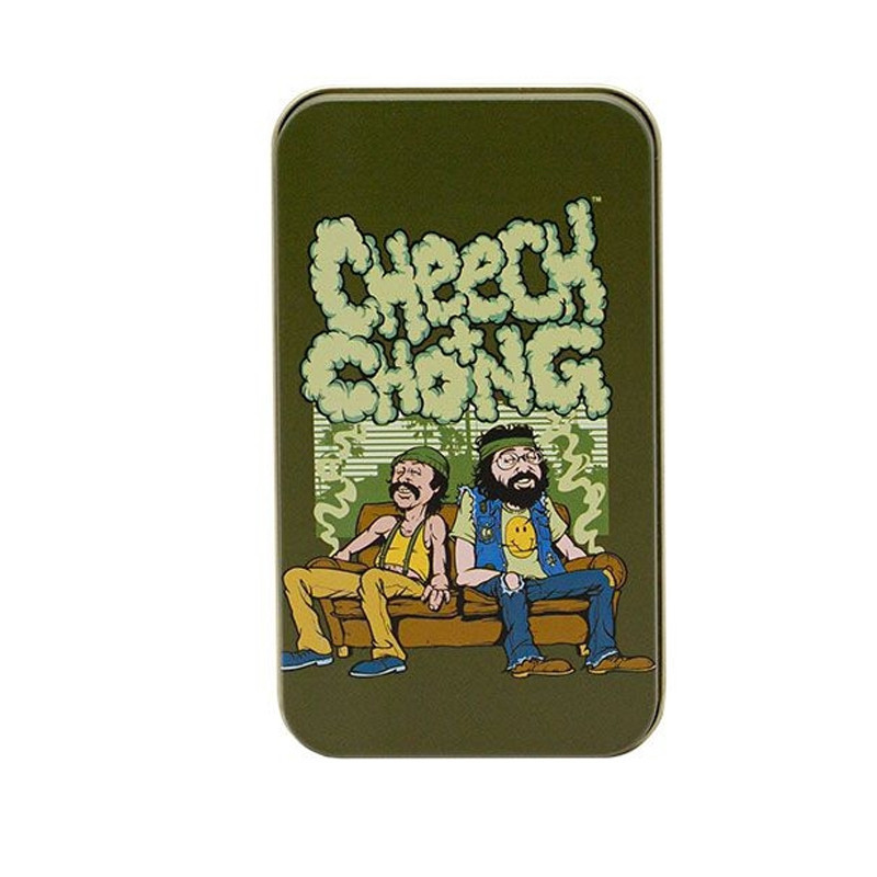 G-Rollz - Boite métal - Cheech et Chong - Médium - Carte hippie - 11,5x6,5x2.3cm