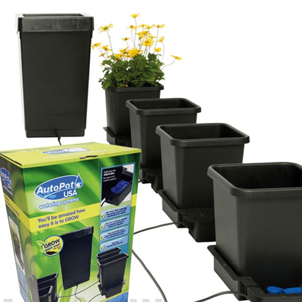Autopot - Kit Autopot 4 pots 15L , système hydroponique sans pompe et électricité