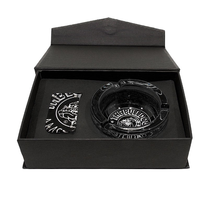 The Bulldog - Geschenkbox - Aschenbecher + Feuerzeug