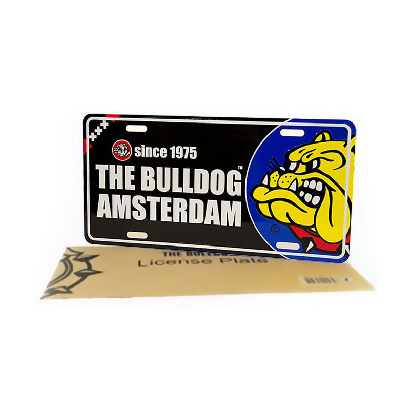 The Bulldog - Plaque décorative en métal - Noire
