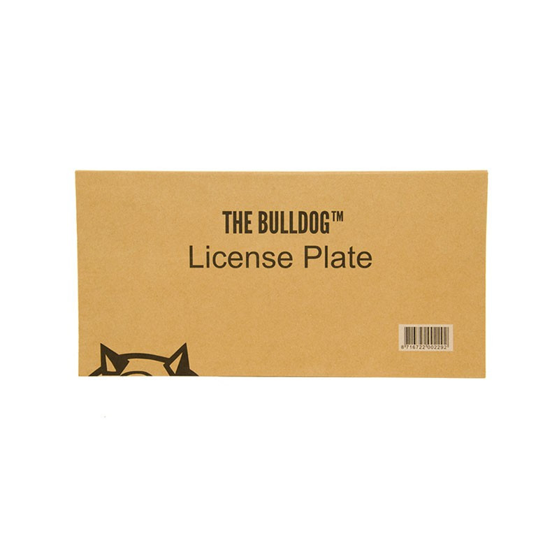 The Bulldog - Dekorative Metallplatte - Schwarz