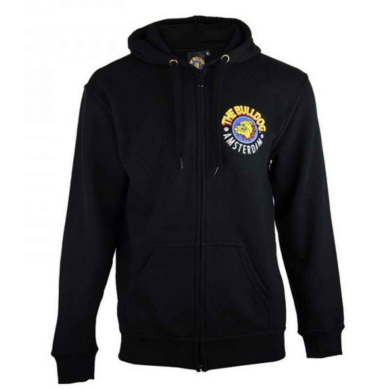 The Bulldog Amsterdam - Felpa con cappuccio originale nera - M