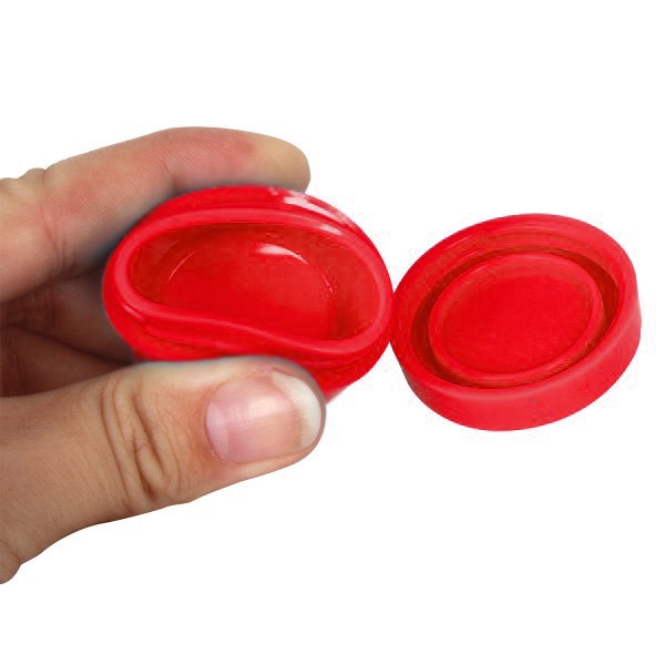 wax Boîte silicone diamètre 3,6 cm rouge