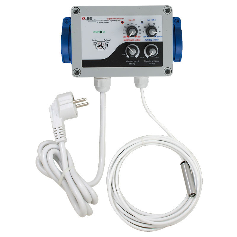 GSE - Feuchtigkeits-, Temperatur- und VPD-Controller für 2 Ventilatoren - 16A