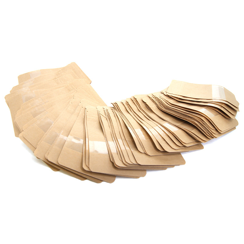 Lot de 100 sachets - 100ml - Kraft - Transparent