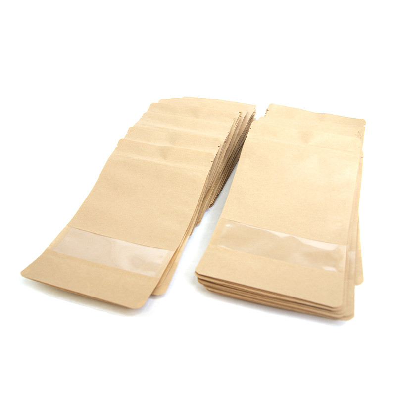 Lot de 100 sachets - 500ml - Kraft - Transparent