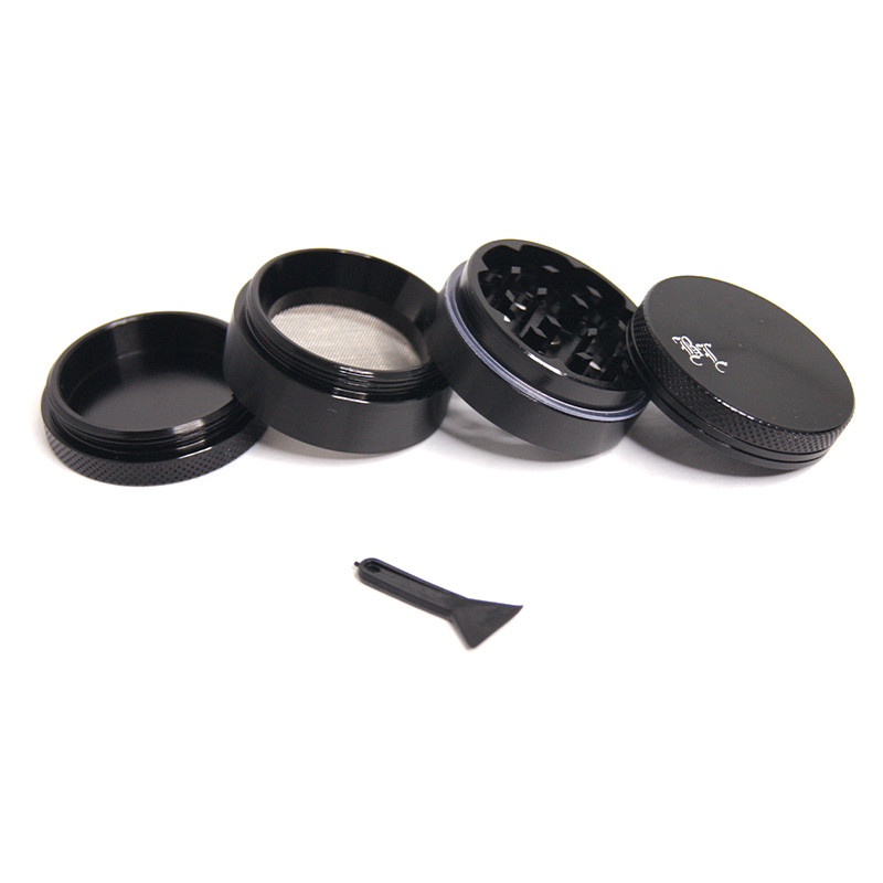 Grinder 4 part aluminium - Alu noir - 35mm