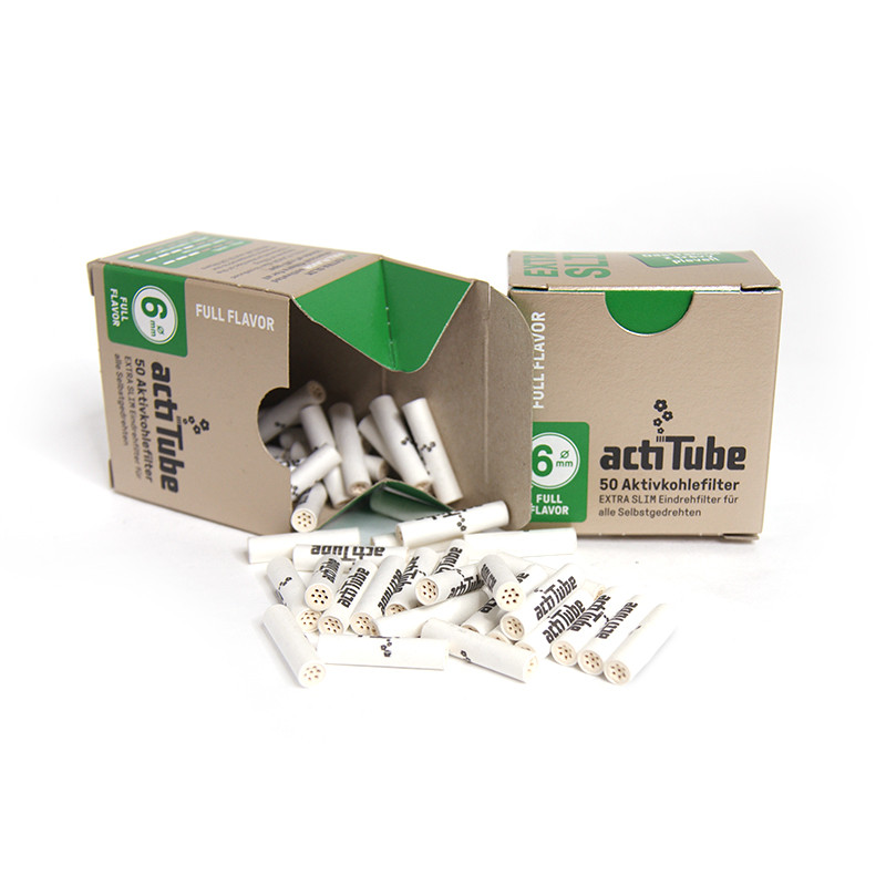Acti Tube filtres à charbon extra slim (50 pièces) - Ø 6mm