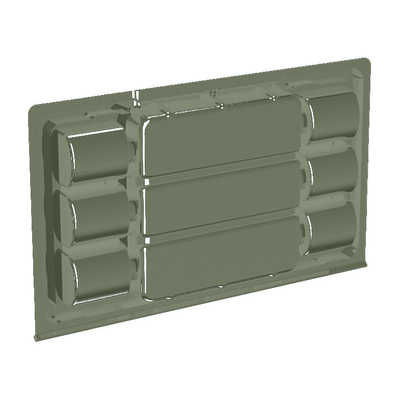 Zwarte verzenddoos voor 6 stekken - 250 x 148 x 24 mm