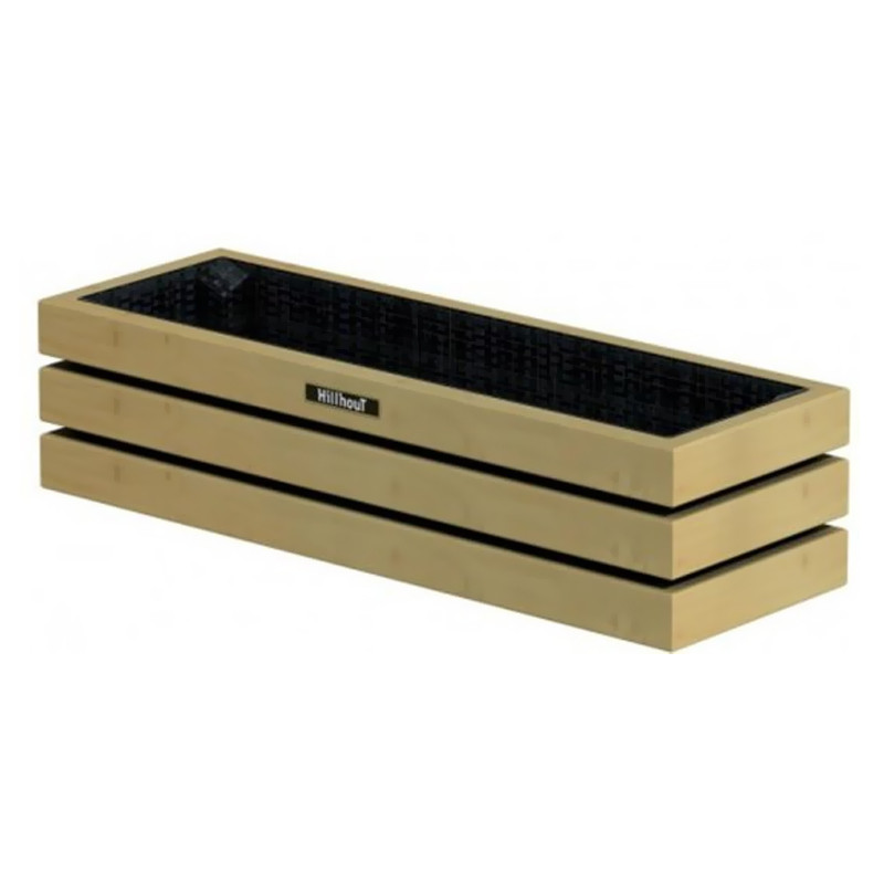 Sturdy wooden mini garden container - 60x20x15cm