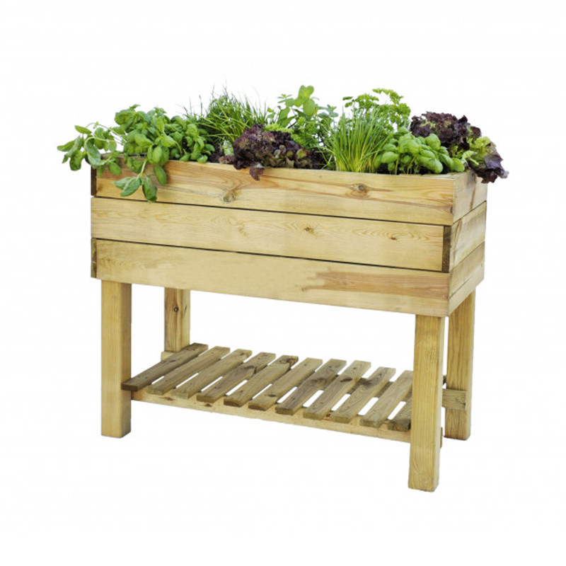 Potager sur pied en bois imprégné 80x100x50cm