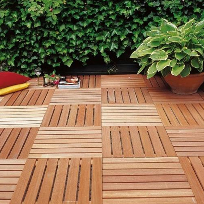 Dalle en bois mixte exotique 50x50x2.4cm