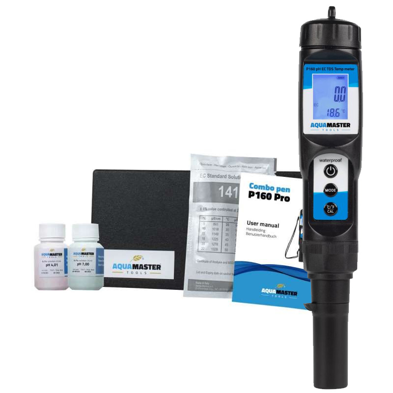 Aquamaster Tools - P160 Pro - Penna combinata Thermo / EC / pH / PPM / TDS meter