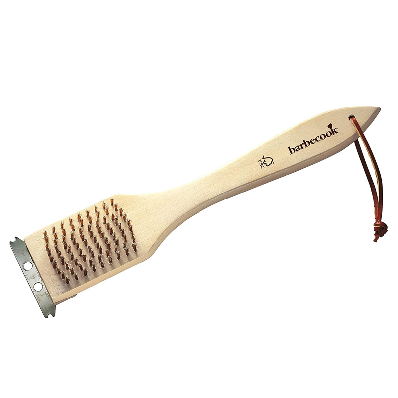 Barbecook - Brosse Métallique en Cuivre et Bois FSC