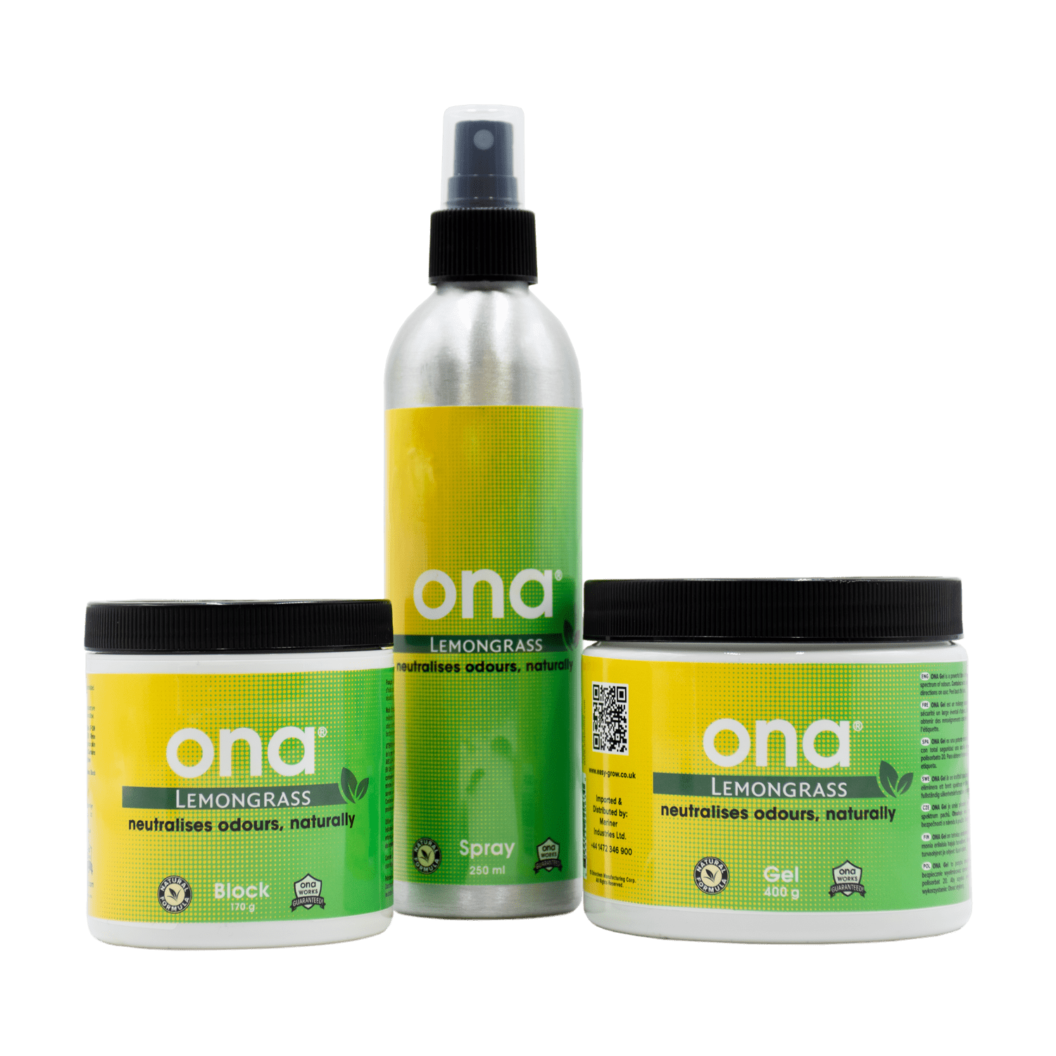 ONA - Gel destructeur d'odeurs - Lemongrass - 732g