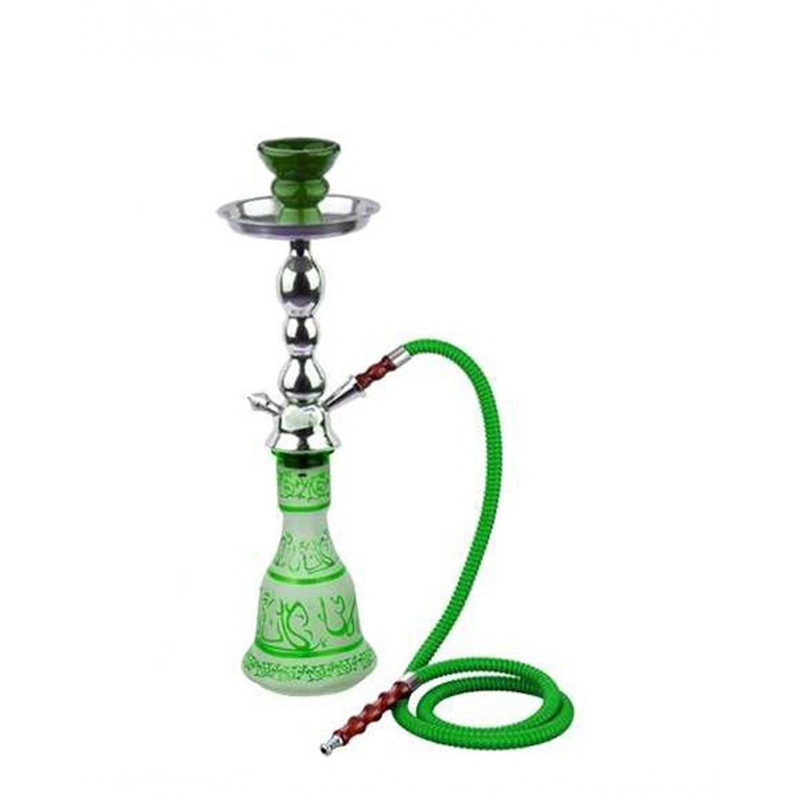 Chicha Junior avec tuyau H:48cm noir avec motif blanc