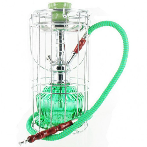 Atomic - Chicha avec 1 tuyau et panier - 30cm - Vert