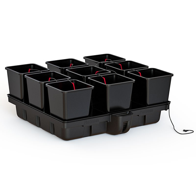 Platinium - HydroStar - 9 Big pots 25L - 120 x 120 x 38,5cm - MJ 1000 - Hydroponic system