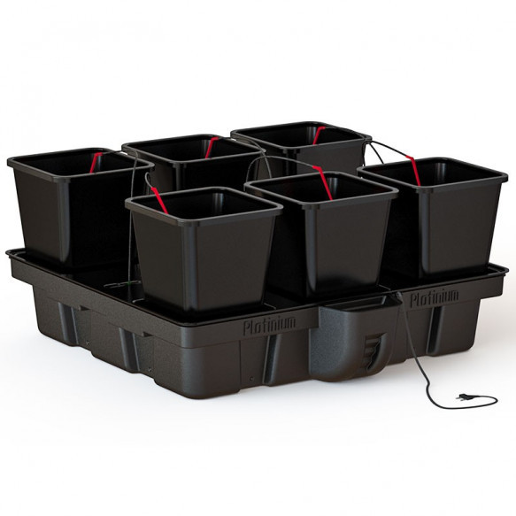 Platinium - HydroStar - 6 Big pots 25L - 100 x 100 x 38,5cm - MJ 1000 - Système hydroponique