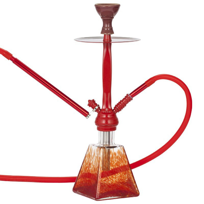 Narguilé Tsar Together + Foyer - Flex - Alu - Rouge