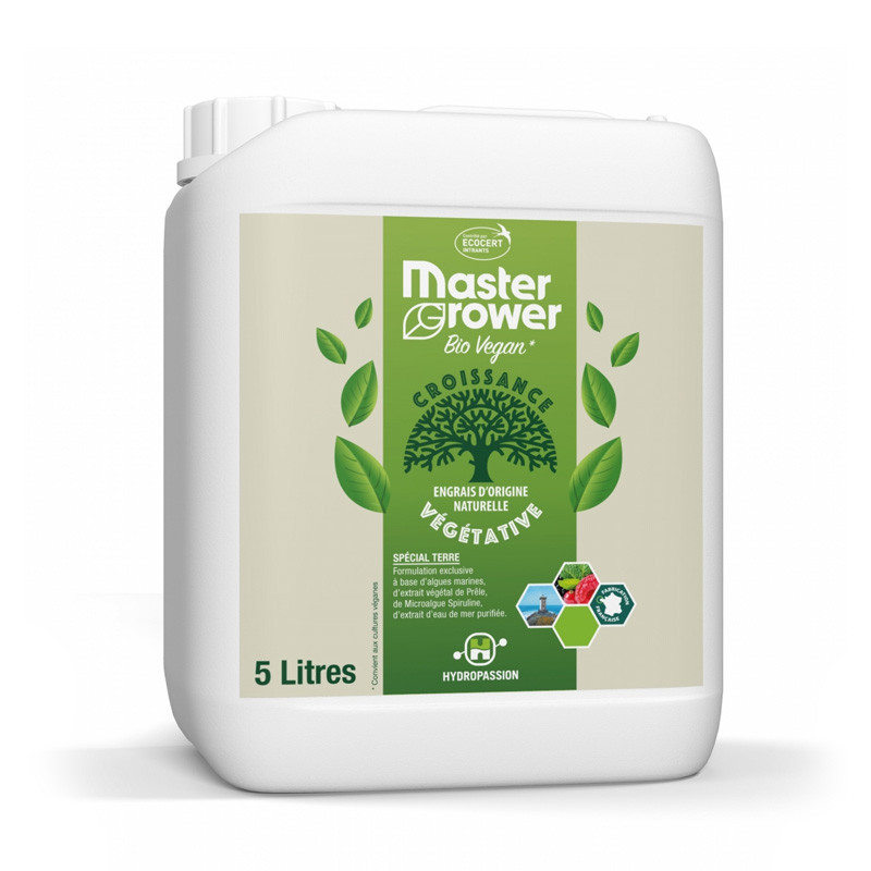 HydroPassion - Master Grower Bio Vegan - Engrais de croissance - 5L