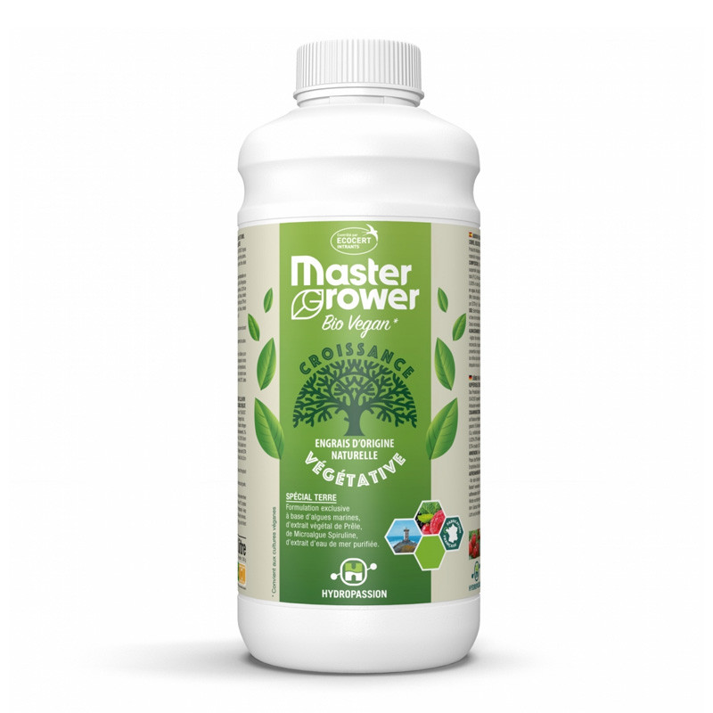 HydroPassion - Master Grower Bio Vegan - Engrais de croissance - 1L