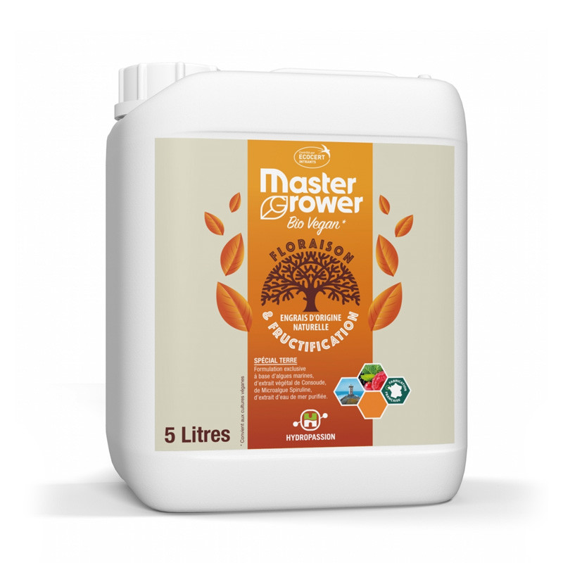 HydroPassion - Master Grower Bio Vegan - Engrais de floraison - 5L