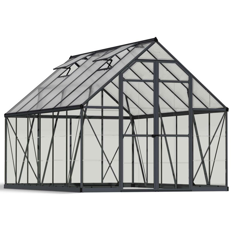 Canopia - Serre de jardin en polycarbonate - Balance Grise - 244x367cm