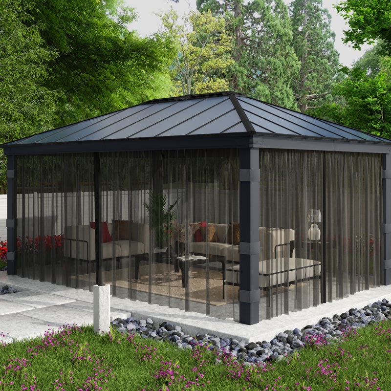Canopia - Moustiquaire pour pergola Dallas - 4 rideaux - 533x212cm (14x20)