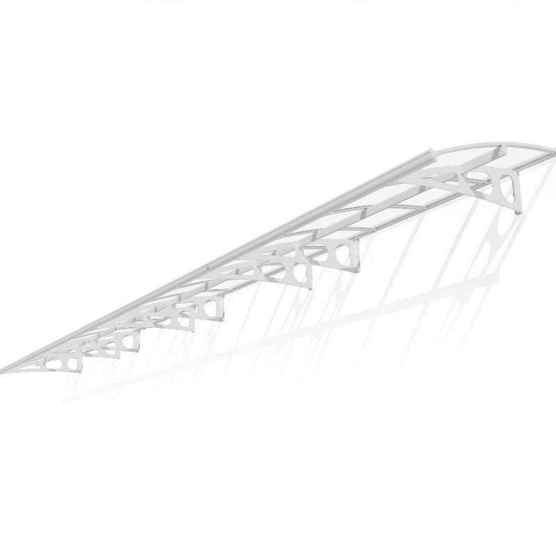 Canopia - Auvent de porte - Bordeaux 8920 - 892x139 cm - Blanc