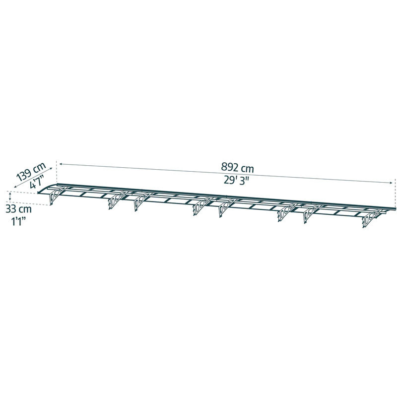 Canopia - Toldo para portas - Bordeaux 8920 - 892x139 cm - Branco