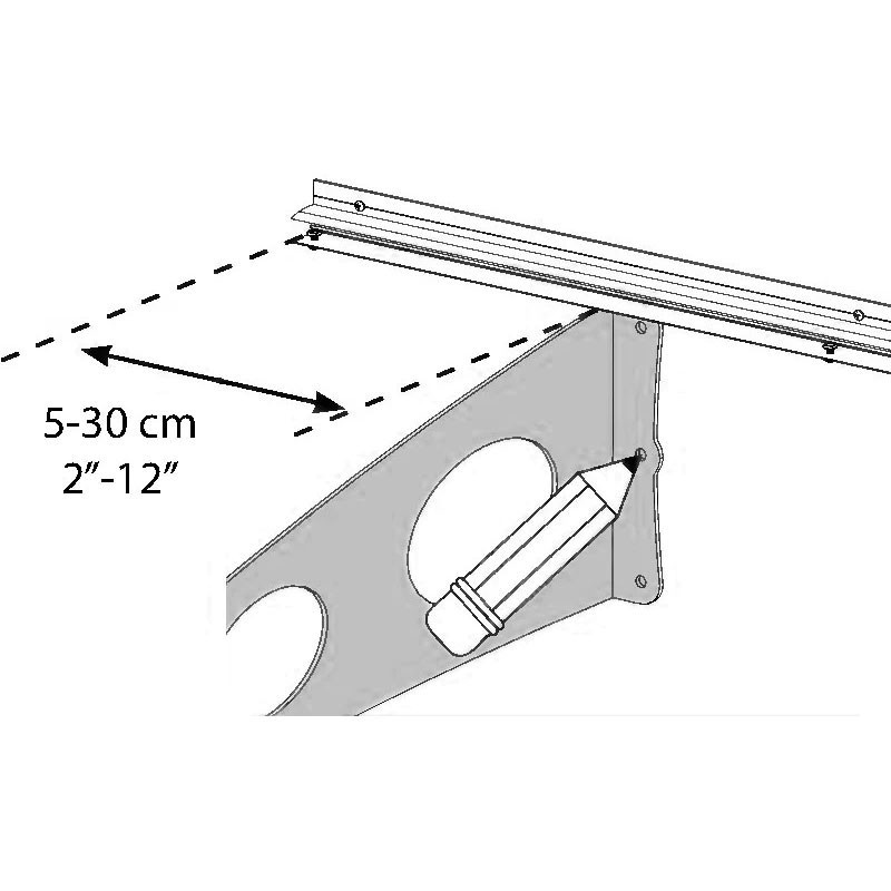 Canopia - Toldo para puerta - Burdeos 8920 - 892x139 cm - Blanco