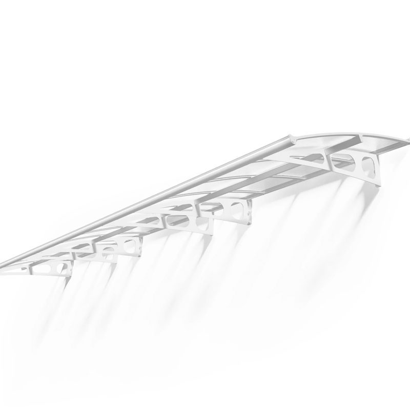 Canopia - Auvent de porte - Bordeaux 8920 - 892x139 cm - Blanc brouillard