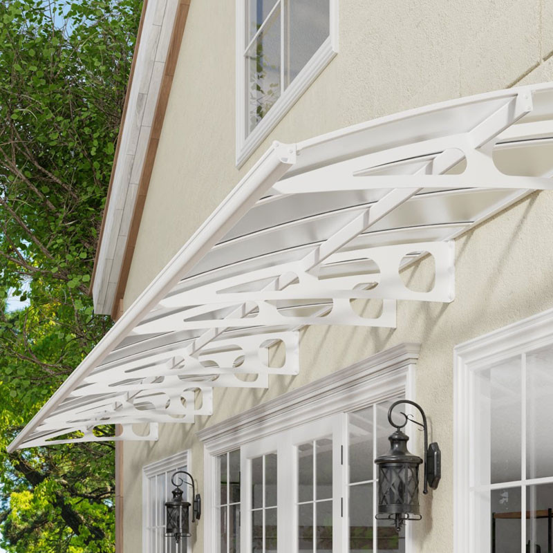 Canopia - Door awning - Bordeaux 8920 - 892x139 cm - Mist white
